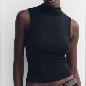 Zara green high neck top